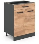 Vicco K&uuml;chenunterschrank R-Line, Goldkraft Eiche, 60 cm mit Schublade, ohne