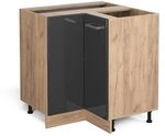 Vicco Eckunterschrank R-Line, Anthrazit Hochglanz, 75.6 cm ohne Arbeitsplatte,...
