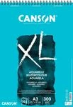CANSON XL Aquarellpapier, fein, 300 g/m&sup2;, an der kurzen Seite spiralgebundener