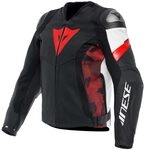 Dainese Avro 5 Motorrad Lederjacke, schwarz/rot/wei&szlig;, 52