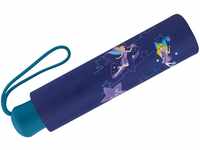 Scout Kinder-Taschenschirm mit reflektierendem Streifen Blue Star, 90 cm