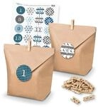 itenga DIY Adventskalender Set zum Basteln und Selberbef&uuml;llen mit...