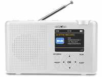 Reflexion TRA23DAB/WH, Tragbares UKW Radio mit DAB/DAB+ (16 Watt) Farbdisplayanzeige,