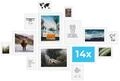 PHOTOLINI wei&szlig;e Bilderrahmen Set verschiedene Gr&ouml;&szlig;en, 14 Bilderrahmen wei&szlig; Holz