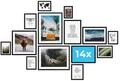 PHOTOLINI Bilderrahmen-Set verschiedene Gr&ouml;&szlig;en schwarz, 14 Bilder Rahmen schwarz