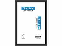accent by nielsen Aluminium Bilderrahmen Accent, 10x15 cm, Schwarz Matt