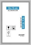 accent by nielsen Bilderrahmen, 10 x 15 cm, Aluminium, Silber matt, Fotorahmen zum