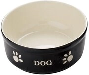 Nobby Hunde Keramiknapf Dog, schwarz/beige 15,5 X 15,5 X 6,5 cm, 1 St&uuml;ck