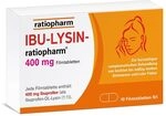 IBU-LYSIN-ratiopharm 400 mg Filmtabletten: Die schnelle Hilfe gegen Schmerzen.