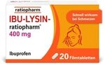 IBU-LYSIN-ratiopharm 400 mg Filmtabletten, 20 St&uuml;ck, Schmerzmittel