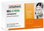 IBU-LYSIN-ratiopharm 293 mg, 10 Filmtabletten, bei Schmerzen | Hilft schnell bei