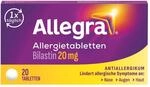 Allegra 20 Stk Allergie Tabletten - Antiallergikum mit Bilastin