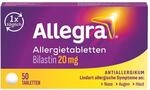 Allegra Allergie Tabletten | 50 Stk | Antiallergikum | Wirkstoff Bilastin |...