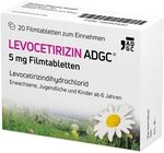 LEVOCETIRIZIN-ADGC&reg; 5mg - 20 St&uuml;ck - Allergie-Tablette mit vergleichbaren