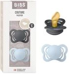 BIBS Couture Schnuller 2er-Pack, BPA-frei, Kiefergerechte Form. Naturkautschuk/Latex,