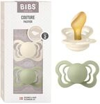 BIBS Couture Schnuller 2er-Pack, BPA-frei, Kiefergerechte Form. Naturkautschuk/Latex,