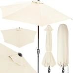 Kingsleeve&reg; Sonnenschirm Halbrund 2,7m Abdeckung UV-Schutz 80+ Balkon Terrasse
