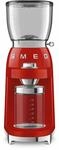 Smeg, Kaffeem&uuml;hle CGF11RDEU, konisches Edelstahlmahlwerk, 30 Mahlgrad Einstellungen,