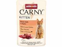 animonda Carny Kitten Katzenfutter, Nassfutter Katzen bis 1 Jahr, Rind, Kalb + Huhn,