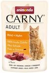 animonda Carny Katzenfutter nass Rind + Huhn, 12 Portionsbeutel (12 x 85g),