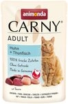 animonda Carny Katzenfutter nass Huhn + Thunfisch, 12 Portionsbeutel (12 x 85g),