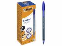 BIC Cristal Exact Kugelschreiber mit dünner Spitze (0,7 mm) – Blau, 20er Box