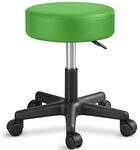 TRESKO Rollhocker h&ouml;henverstellbar Gr&uuml;n bis 150 kg | Hocker Drehhocker 10 cm...