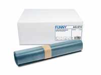 Funny LDPE-Regenerat Müllsäcke, blau, gerollt, Typ 60 extra, 140 l, 1er Pack (1 x