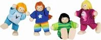 Biegepuppen Kinder-Clique: H= 6 cm, Holz, 4 Teile, per Set