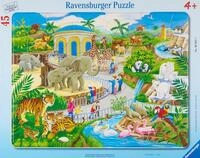 Ravensburger Kinderpuzzle - 06661 Besuch im Zoo - Rahmenpuzzle f&uuml;r Kinder ab 4