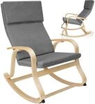 tectake&reg; Holz Schaukelstuhl, Schaukelsessel mit Armlehnen, Rocking Chair,...