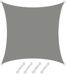 AMANKA 98% UV Schutz: Sonnensegel 4x4 Wasserdicht - Polyester-Sonnensegel Grau...