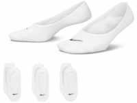 Nike Everyday Lightweight Trainings-Footie-Socken für Damen (3 Paar) - Weiß
