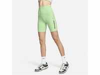 Nike One Bike-Shorts mit hohem Bund für Damen (ca. 18 cm) - Grün