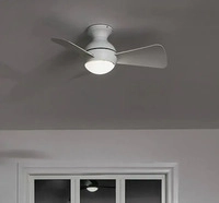 Elstead KLF-SOLA-34-WHT, Elstead Design Deckenventilator Sola Outdoor 86 cm LED