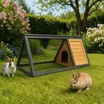 Hasenstall Moritz | 115 x 56,5 x 48 cm | Dreiecks-Form | Wetterfest &...