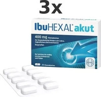 PZN-DE 00068972, Hexal IBUHEXAL akut 400 Filmtabletten 20 St, Grundpreis: &euro; 0,09