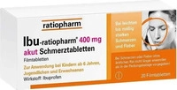 PZN-DE 00266040, IBU-RATIOPHARM 400 mg akut Schmerztbl.Filmtabl. 20 St,...