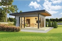 Lasita Maja 7015641003, Lasita Maja Gartenhaus Domeo inkl. Boden - Fichtenholz -