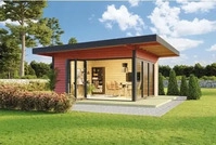 Lasita Maja 7015641008, Lasita Maja Gartenhaus Domeo inkl. Boden - Fichtenholz -