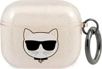 Karl Lagerfeld KLA3UCHGD, Karl Lagerfeld AirPods 3 Case Cover H&uuml;lle gold Glitter