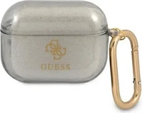 GUESS GUAPUCG4GK, Guess AirPods Pro Case Cover H&uuml;lle Kollektion Glitzer Schwarz