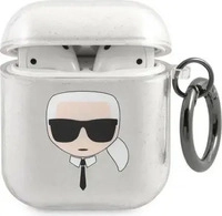 Karl Lagerfeld KLA2UKHGS, Karl Lagerfeld AirPods 1 / 2 H&uuml;lle Case Cover Glitter