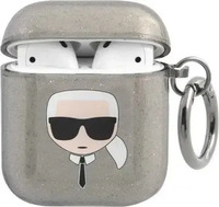 Karl Lagerfeld KLA2UKHGK, Karl Lagerfeld AirPods 1 / 2 H&uuml;lle Case Cover Glitter