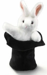 Folkmanis Handpuppen 2269, Folkmanis Handpuppen Gro&szlig;er Hase im Hut / Large...