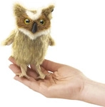 Folkmanis Handpuppen 2752, Folkmanis Handpuppen Mini Uhu / Mini Great Horned Owl
