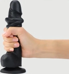 strap-on-me "Sliding Skin Realistic Dildo" Silikon schwarz