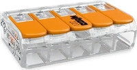 WAGO 22708, WAGO 221-415 COMPACT Verbindungsklemme - 5-polig, transparent, 0,02-4