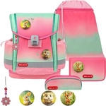 Belmil Schulranzen-Set CLASSY-PLUS mit PATCH 5tlg Mint Rose Ombre
