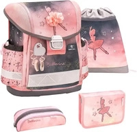 Belmil Schulranzen-Set 4-tlg M&auml;dchen Classy Ballerina Black Pink | AGR